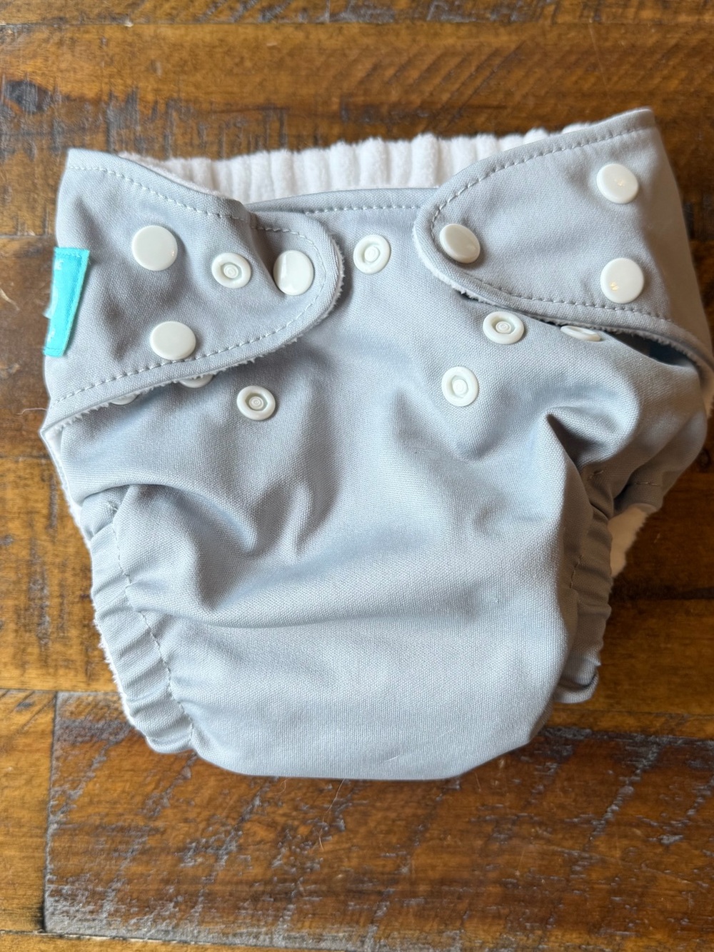 Charlie Banana Gray Snap Cloth Diaper